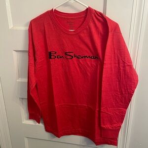 Ben Sherman Red Long Sleeve Tee